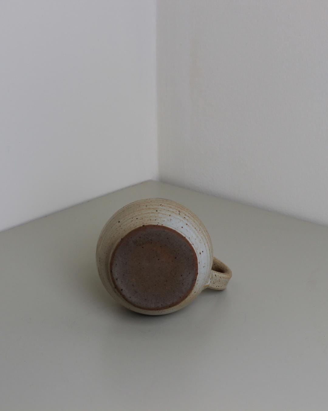 Rustic British Studio Pottery Jug with Cobalt Brushstroke Motif, 1970s - The Estate