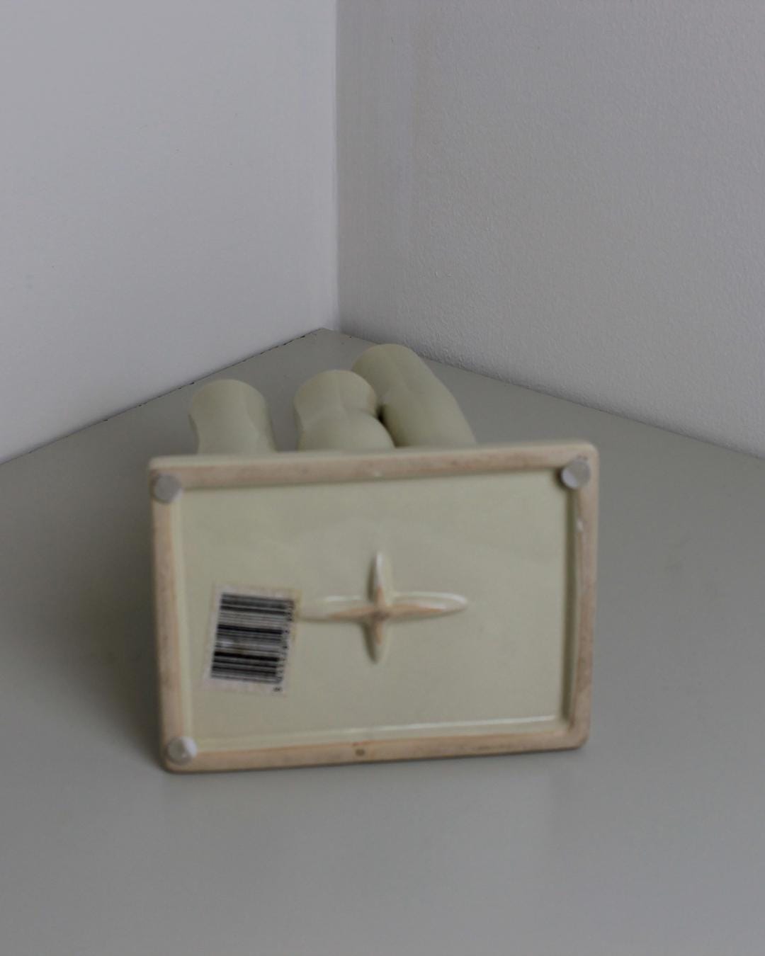 Cream Sculptural Ceramic Multi-Stem Vase – Organic Contemporary Design - The Estate