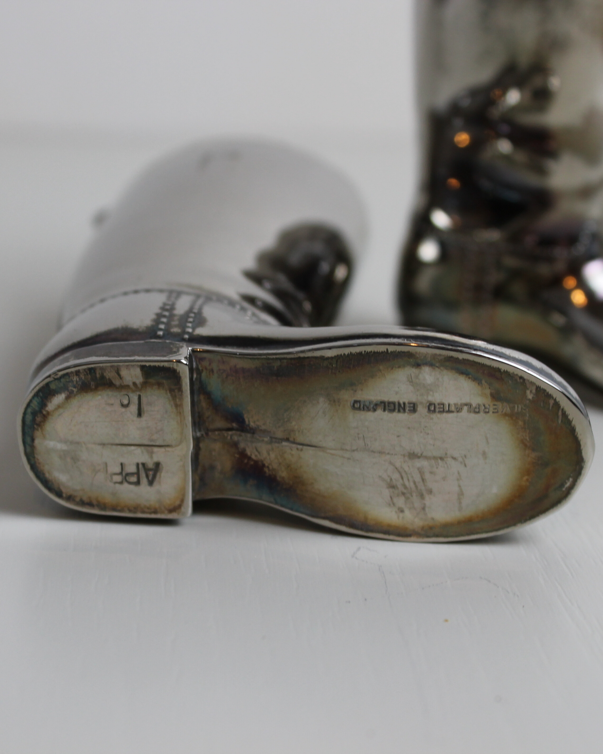 Silver-Plated Mini Riding Boots - The Estate