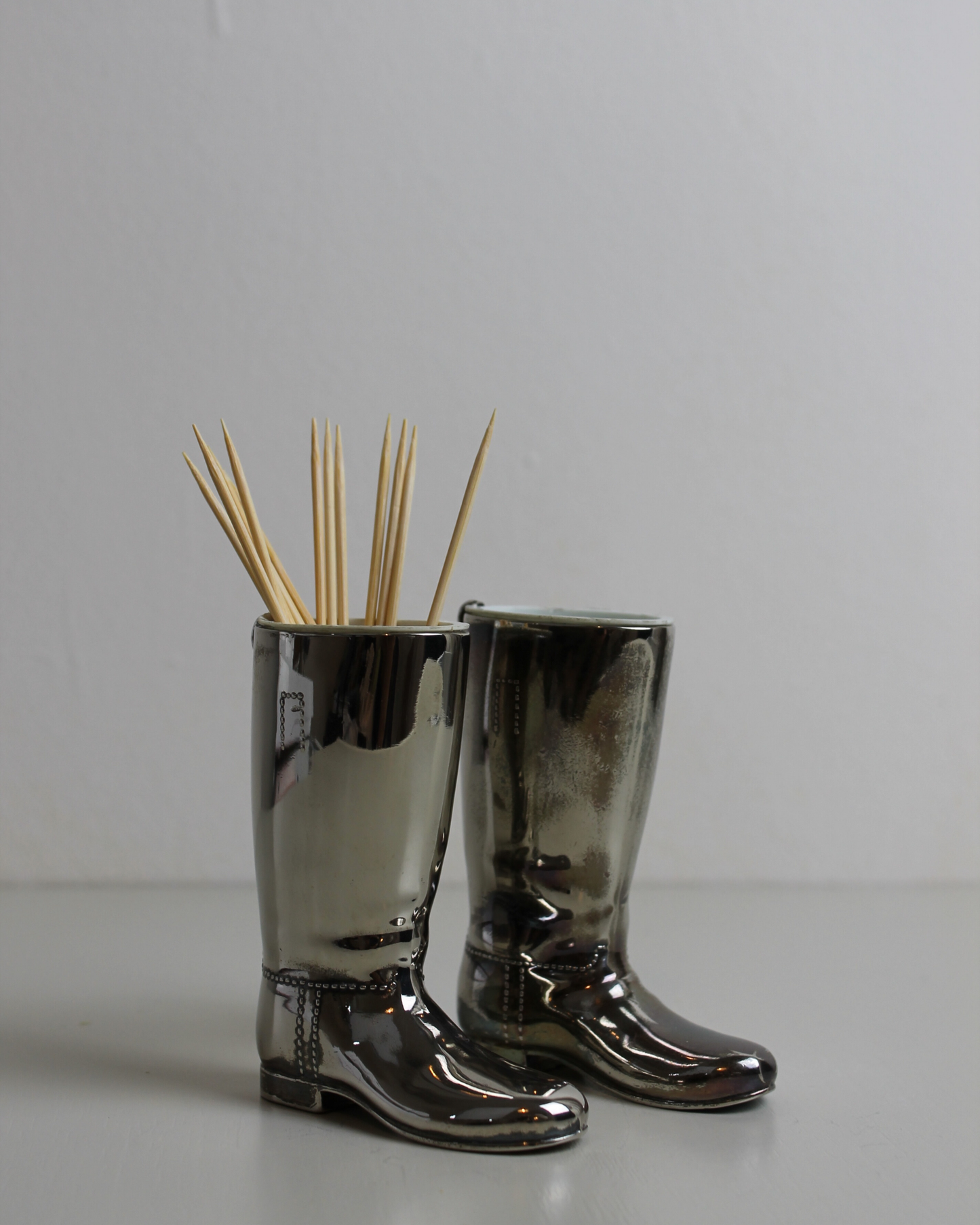 Silver-Plated Mini Riding Boots - The Estate