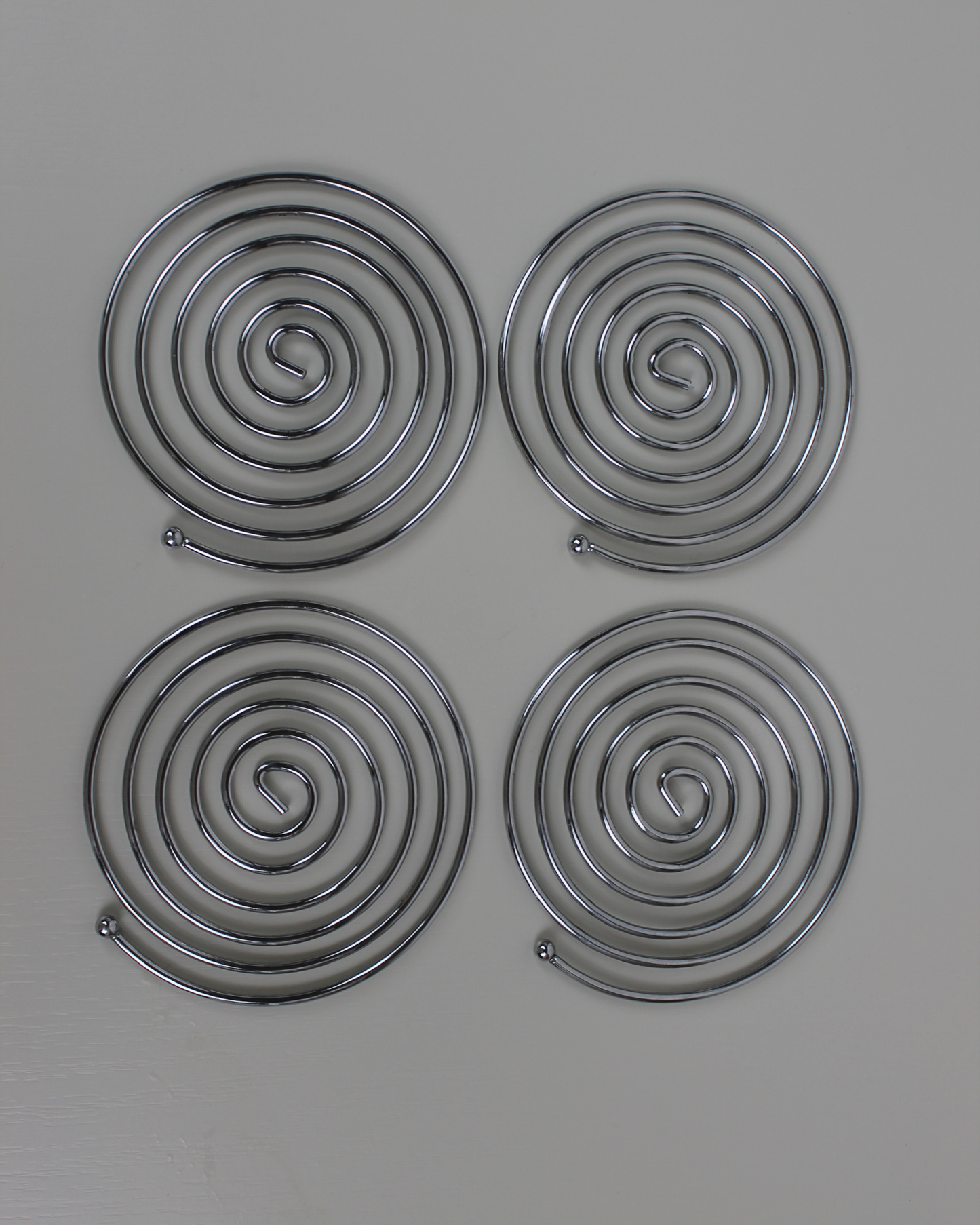 Vintage Spiral Chrome Coasters