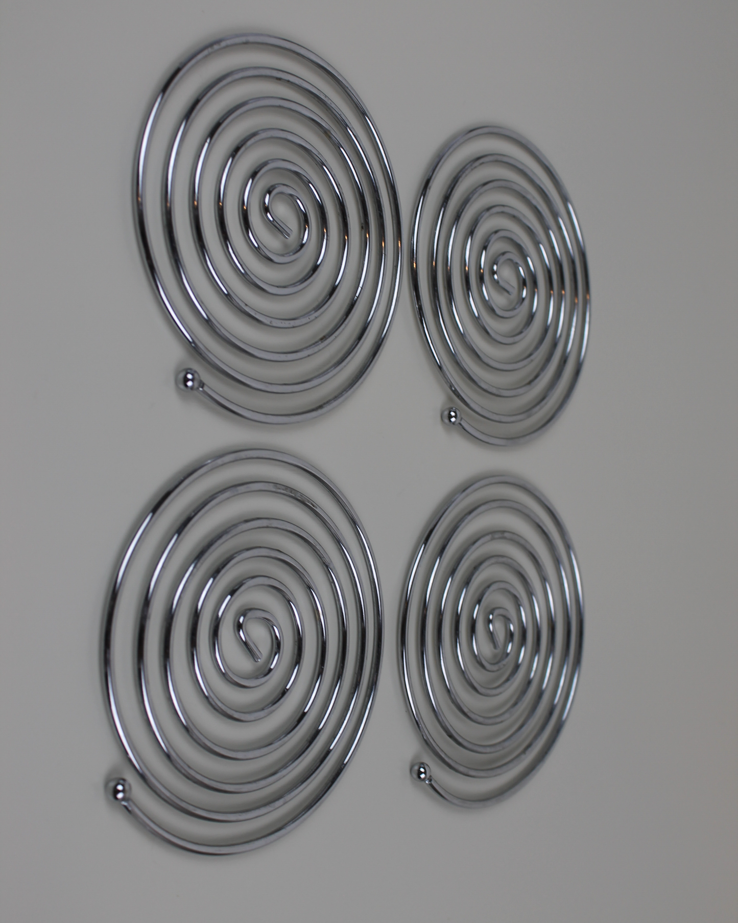 Vintage Spiral Chrome Coasters