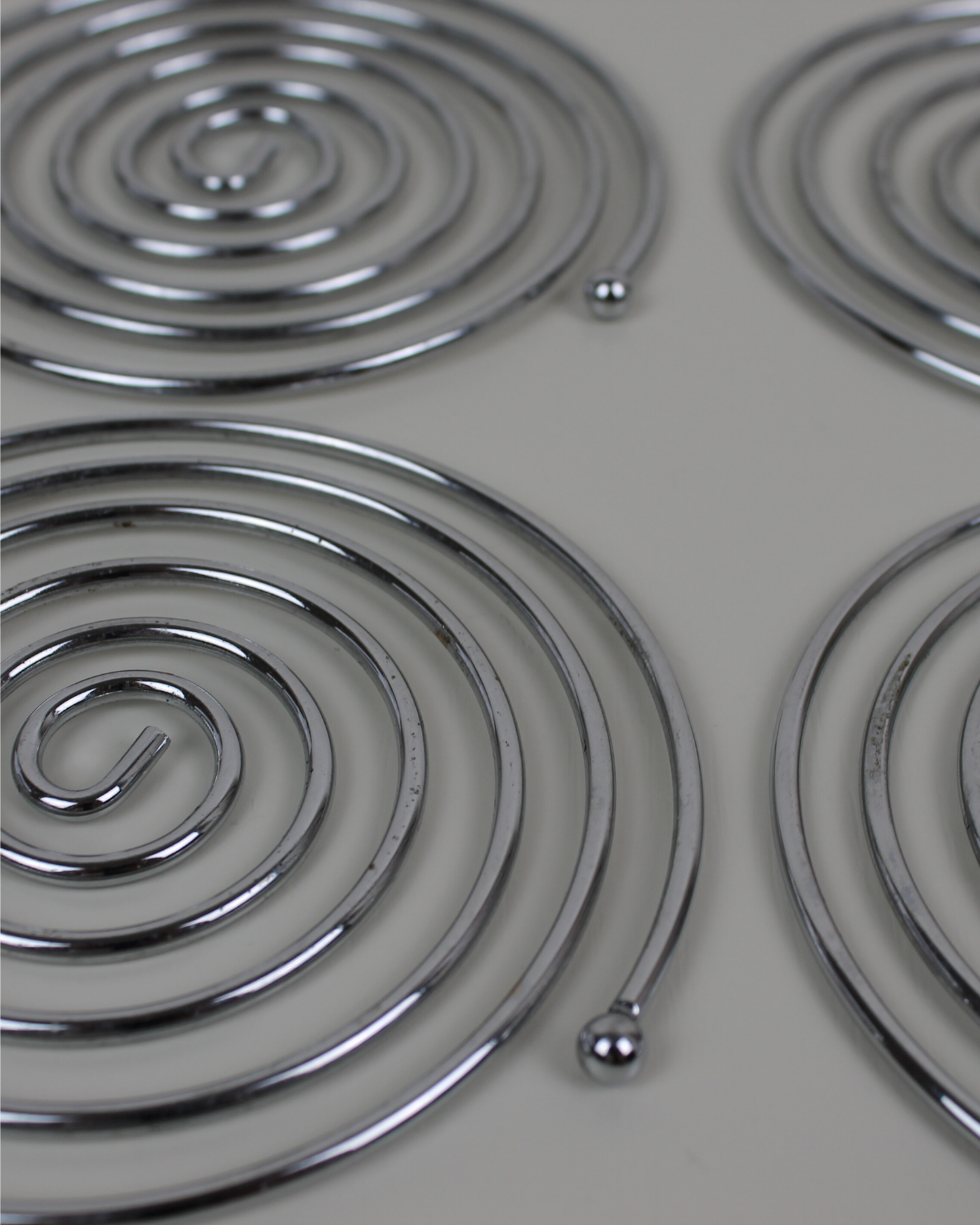 Vintage Spiral Chrome Coasters