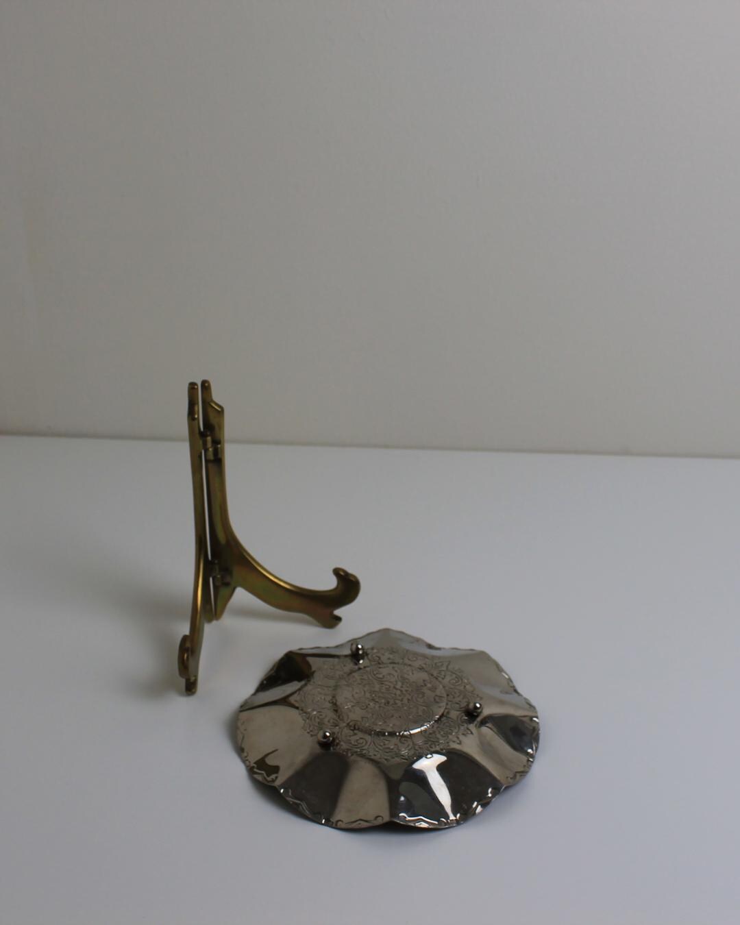 Rococo-Scroll EPNS Silver-Plated Footed Bonbon / Trinket Dish, c. 1950s England - The Estate