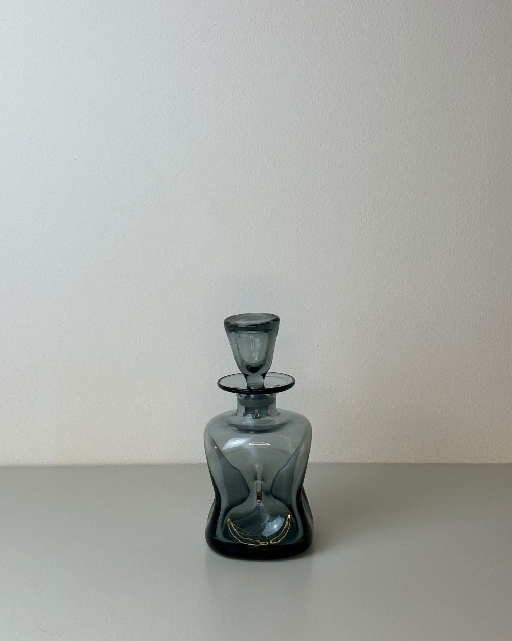 Mid-Century Modern Smoky Glass Decanter - The Estate