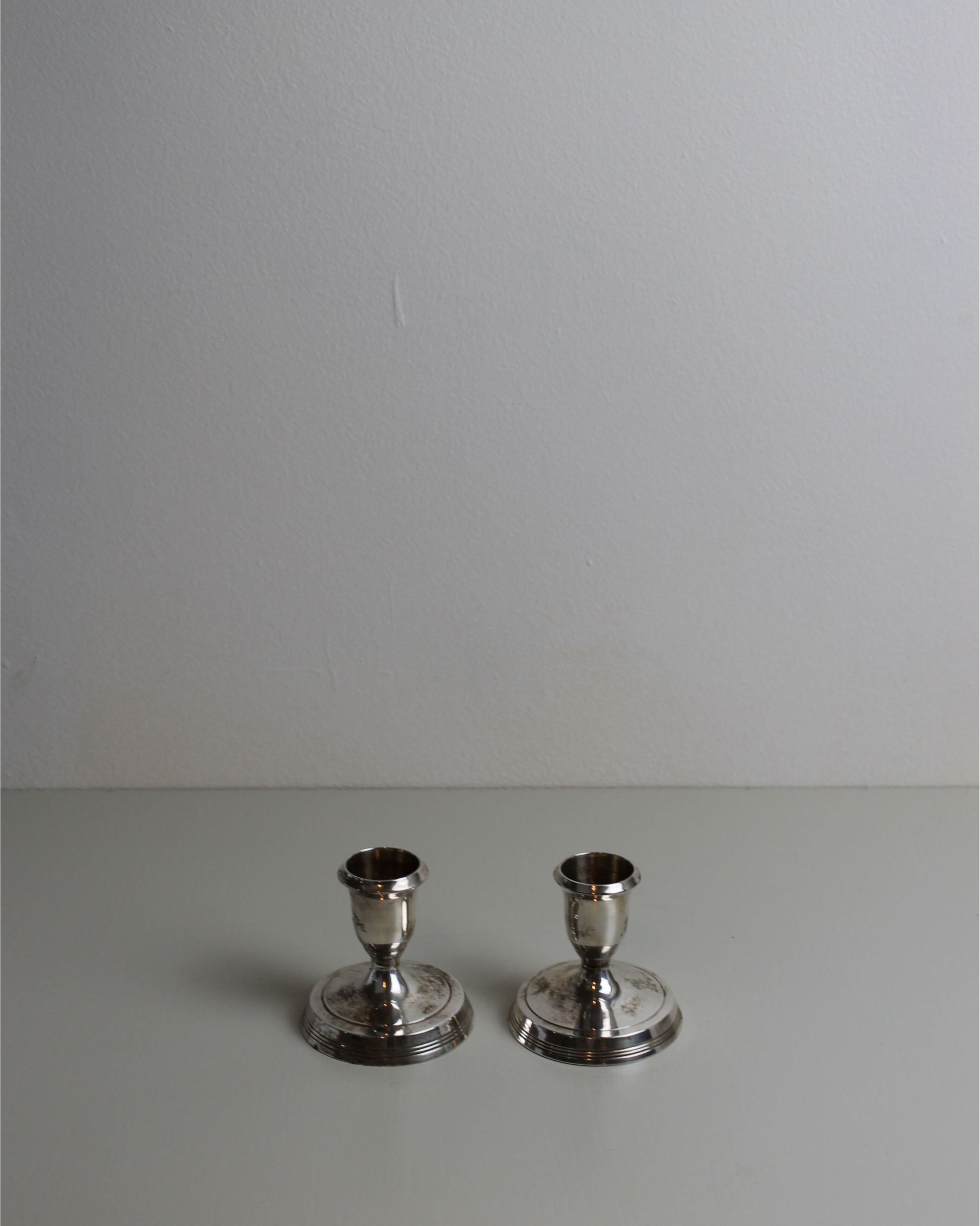Vintage Indian Silver-Plated Candlesticks - The Estate