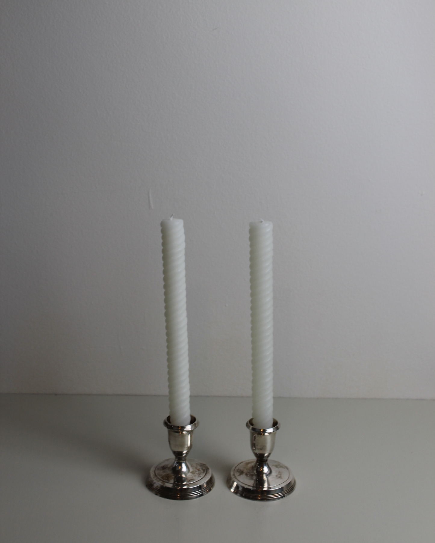 Vintage Indian Silver-Plated Candlesticks - The Estate