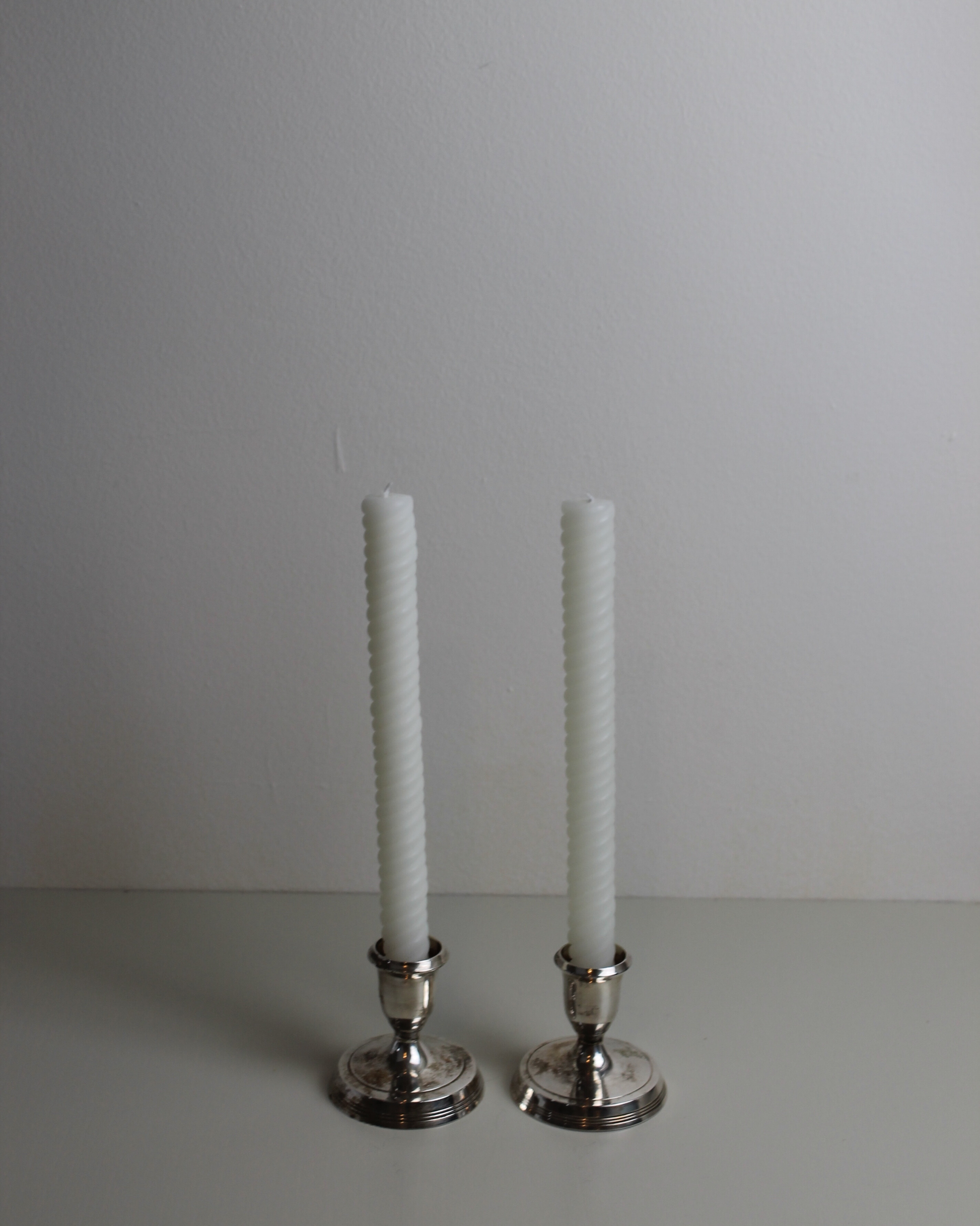 Vintage Indian Silver-Plated Candlesticks - The Estate