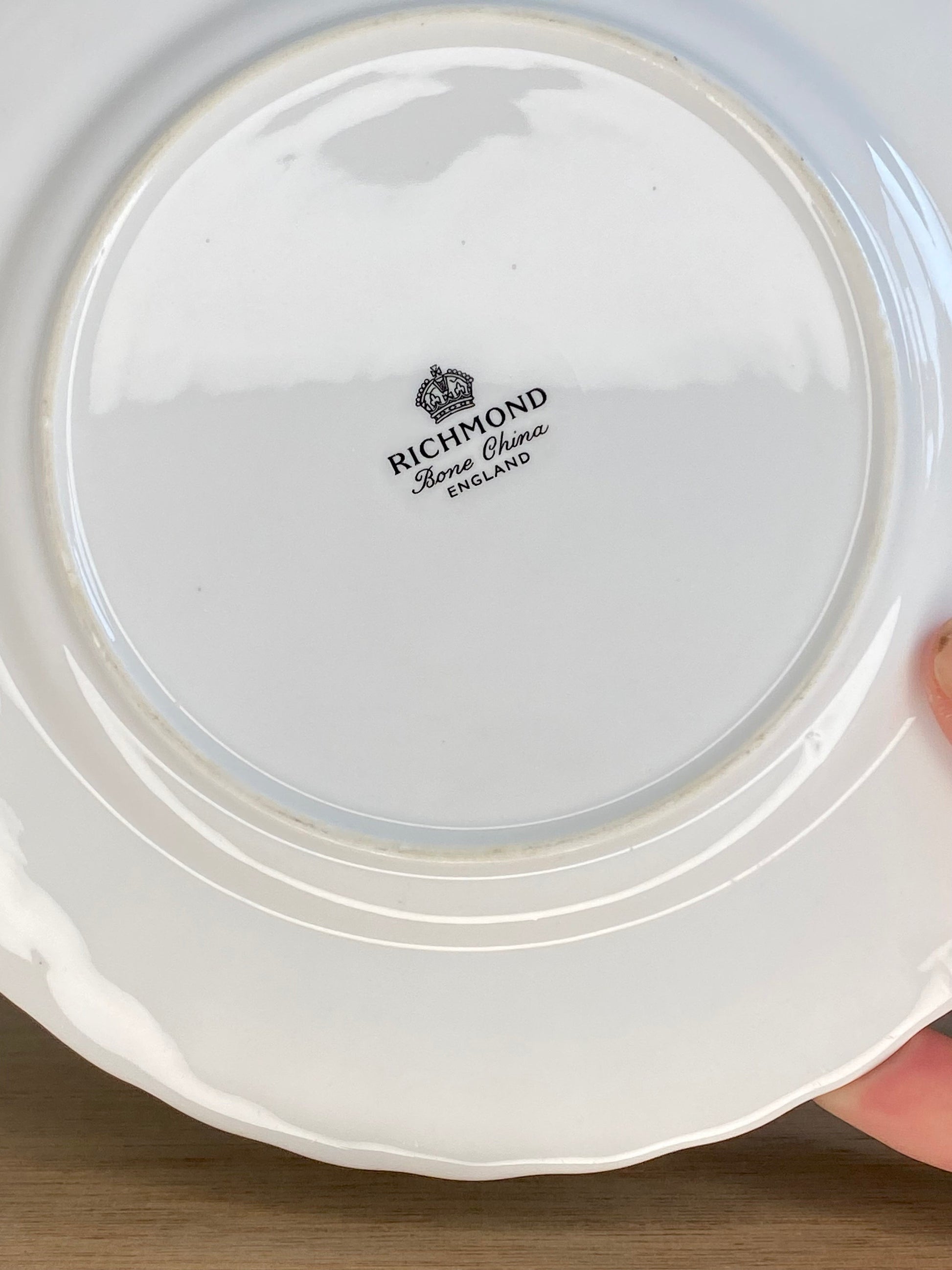 Set of 6 Richmond Bone China Cake Plates – Cherry Blossom Pattern – England - The Estate