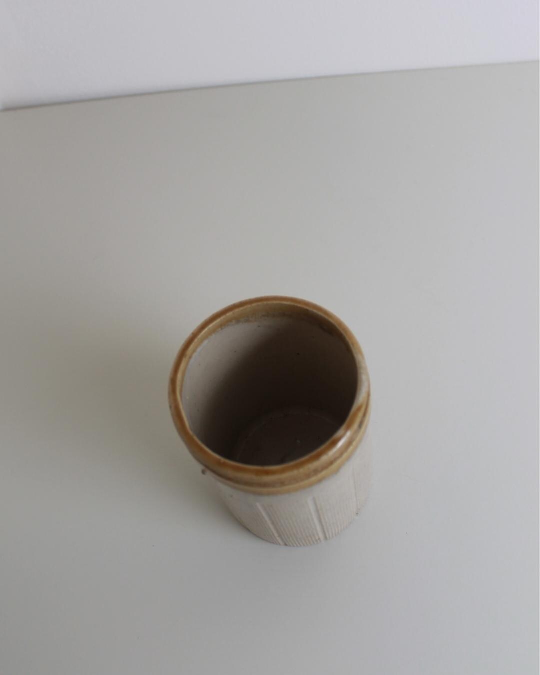 Vintage Studio Pottery Stoneware Vessel – Rustic Brown Glazed Cup or Planter, 10cm - The Estate