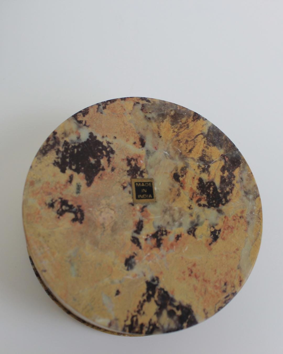 Set of 3 Indian Soapstone Trinket Boxes with Floral Inlay - The Estate